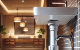 siphon lavabo blanc